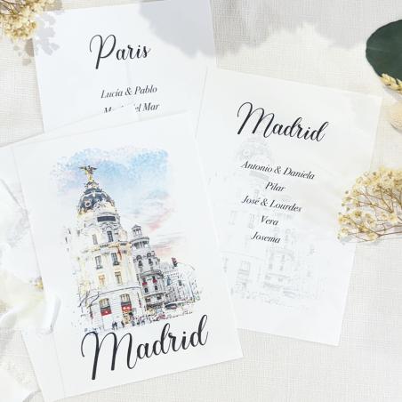 Seating Plan Acuarela Personalizada