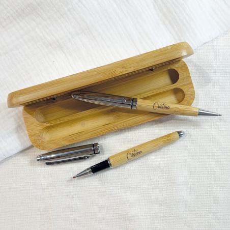 Caja regalo con dos bolígrafos personalizados