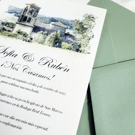 Invitación con Acuarela Personalizada