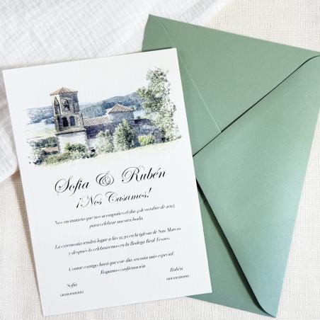 Invitación con Acuarela Personalizada