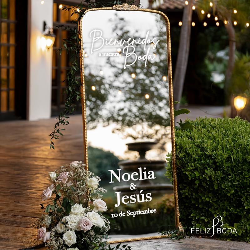 Vinilo Adhesivo para Cartel de Bienvenida de Boda