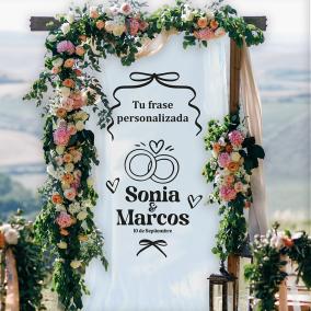Cartel de Tela para Bodas