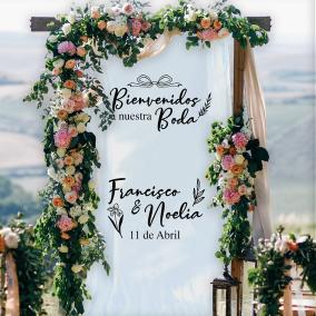 Cartel de bienvenida boda
