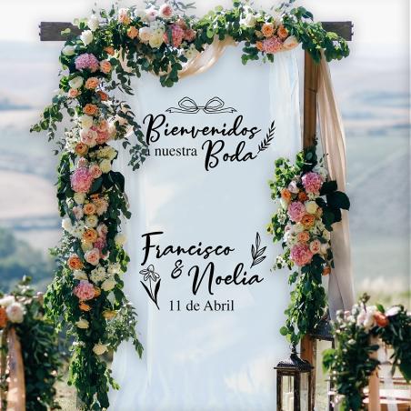 Cartel de bienvenida boda