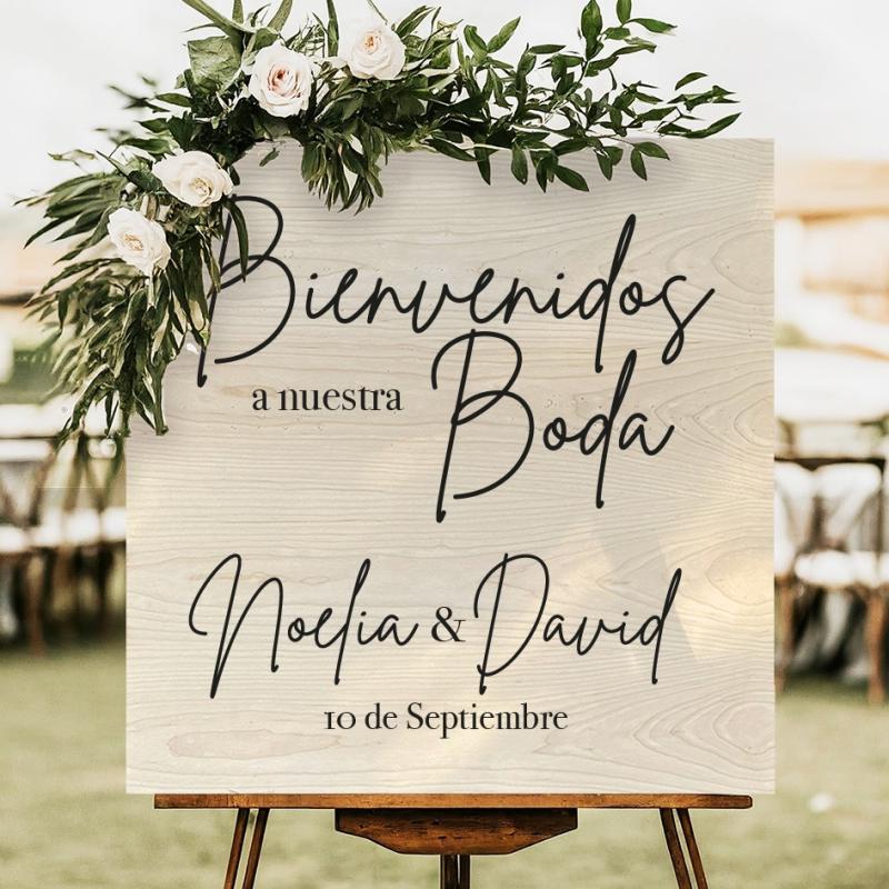 Cartel de Madera para Boda Campestre