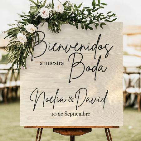 Cartel de Madera para Boda Campestre