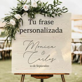 Cartel de Madera Grabado Personalizado
