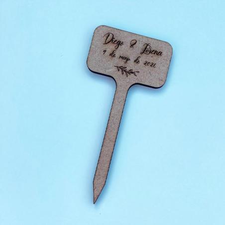 Marcador de plantas en madera personalizado