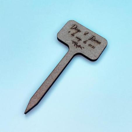 Marcador de plantas en madera personalizado