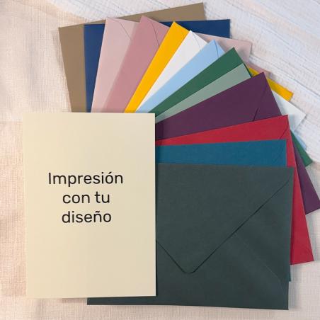 Impresión Invitaciones en Verjurado Crema