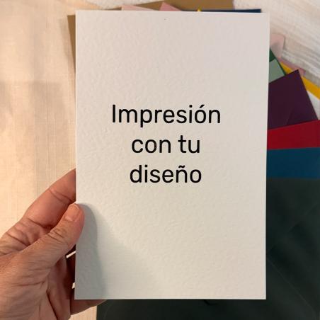 Impresión de Invitaciones papel acuarela