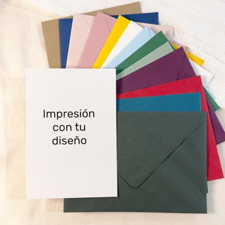 Impresión de Invitaciones papel acuarela