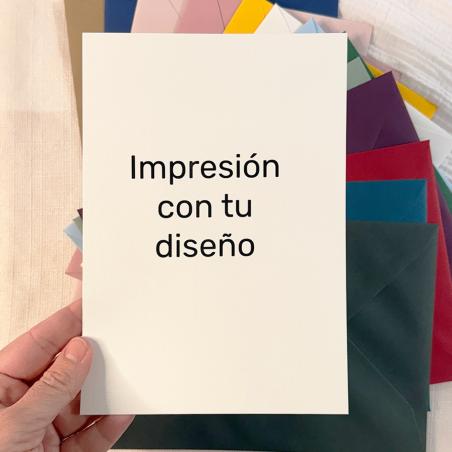 Impresión Invitaciones en Verjurado Blanco