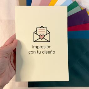 Impresión Invitaciones en Verjurado Crema