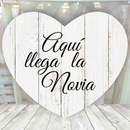 Cartel Corazon Madera