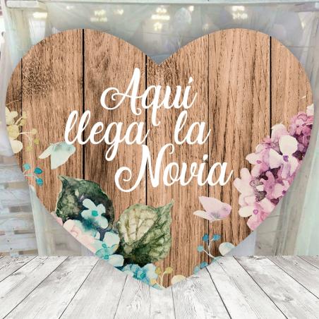 Cartel Niños Arras con forma de corazón