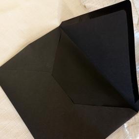 Sobres para invitaciones Negro