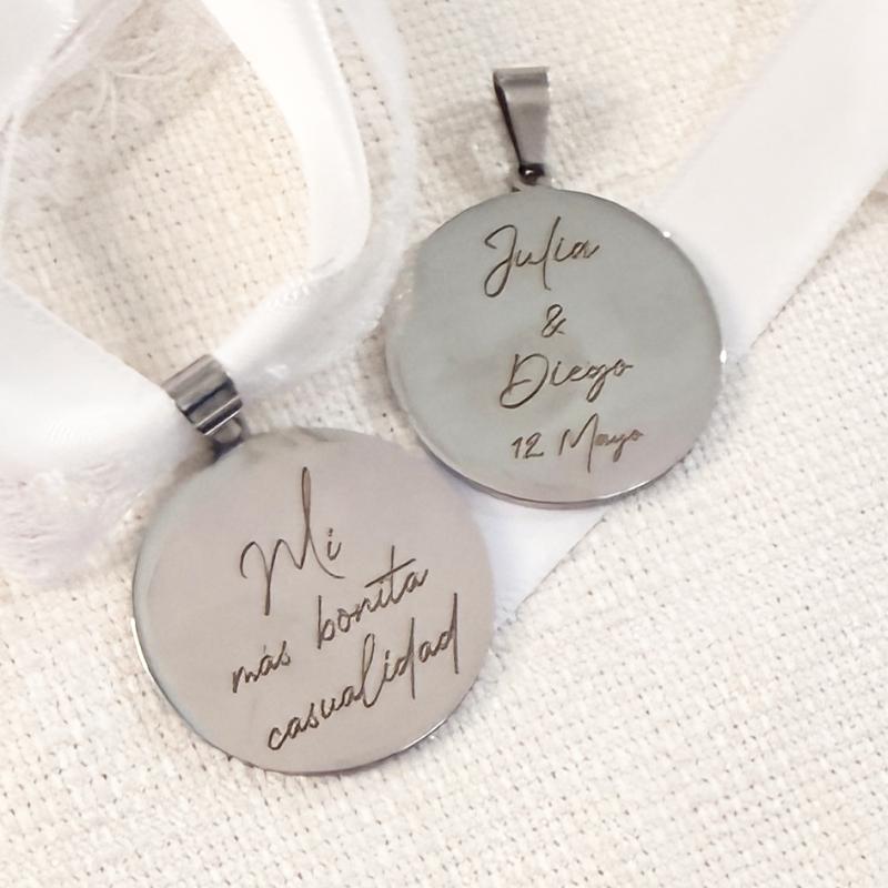 Medalla Personaliza para Ramo de Novia