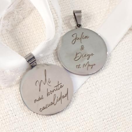 Medalla Personaliza para Ramo de Novia