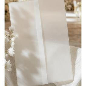 Forro de papel vegetal para invitación A5