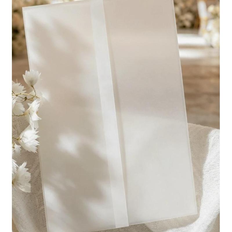 Forro de papel vegetal para invitación A5