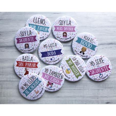 Pack 108 Chapas para Bodas