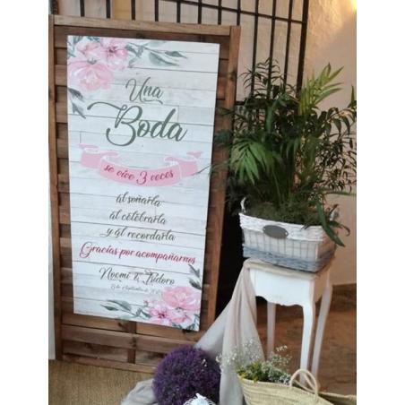 Cartel de Bienvenida Una Boda se Vive