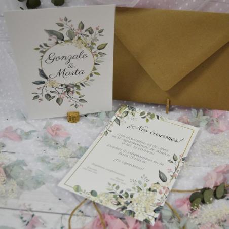 Tarjeta de Boda Elegante Círculo