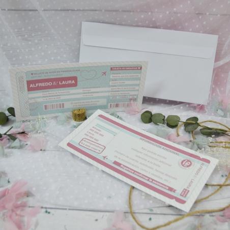 Invitación de Boda Tarjeta de Embarque