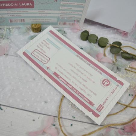Invitación de Boda Tarjeta de Embarque