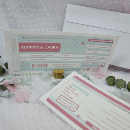 Invitación de Boda Tarjeta de Embarque