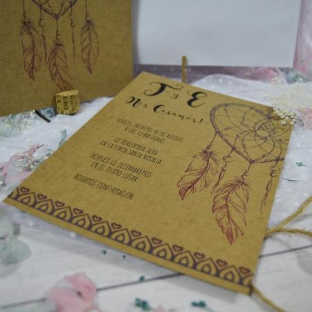 Invitación Kraft Atrapasueños
