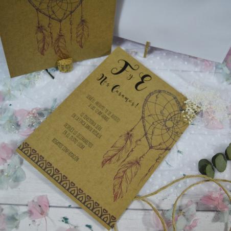 Invitación Kraft Atrapasueños