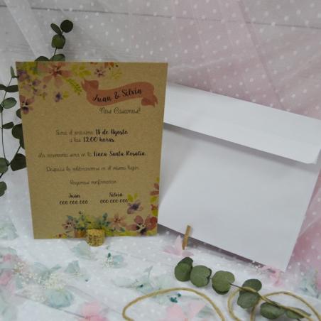 Invitación Kraft Divertida
