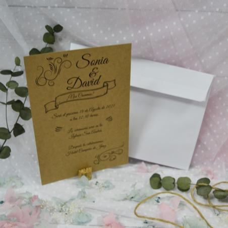 Invitación Kraft Elegante