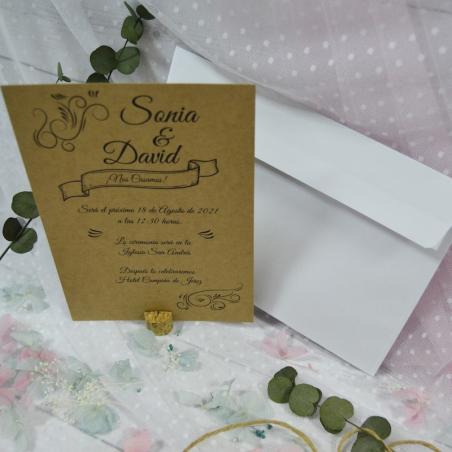 Invitación Kraft Elegante
