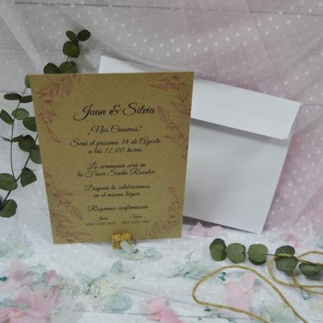 Invitación Sencilla Kraft