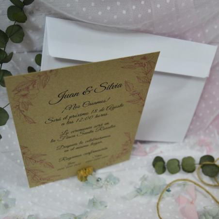Invitación Sencilla Kraft