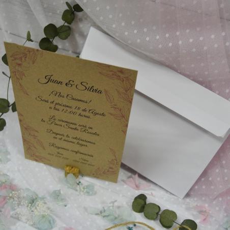 Invitación Sencilla Kraft