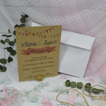 Invitación Kraft Divertida