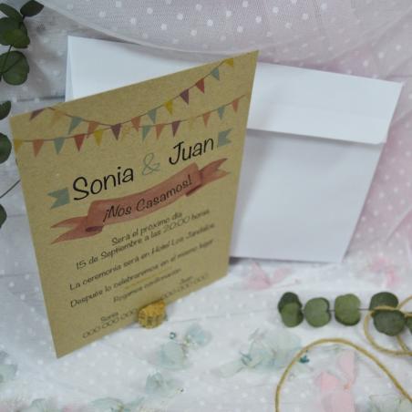 Invitación Kraft Divertida