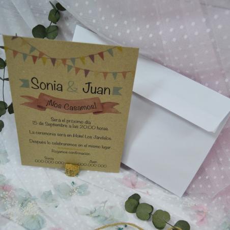 Invitación Kraft Divertida