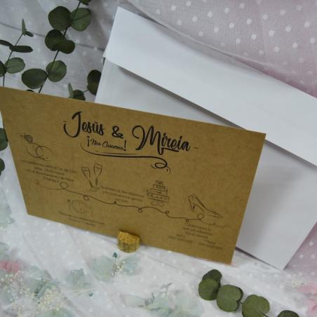 Invitación Kraft Línea del Tiempo