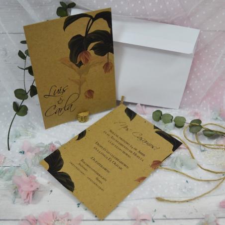 Invitación Kraft Moderna