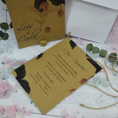 Invitación Kraft Moderna