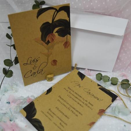 Invitación Kraft Moderna