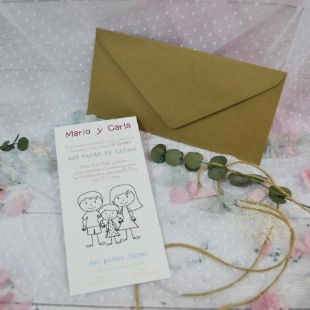 Invitación de Boda Familia