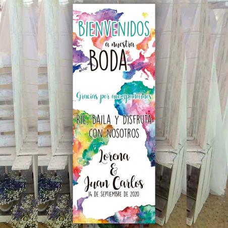 Cartel para Boda Viajera Divertido