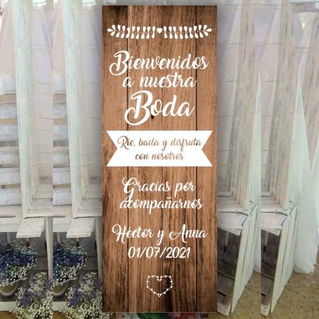 Cartel de Bienvenida para Boda Original