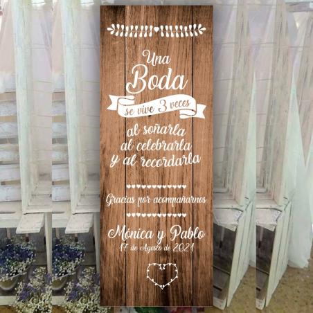 Cartel Una Boda se Vive 3 Veces